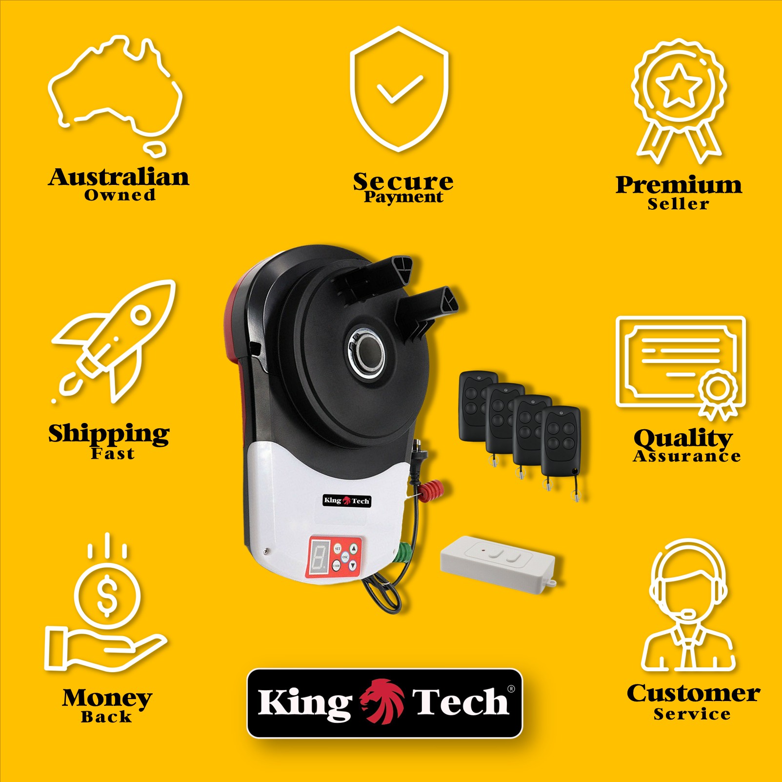 Automatic Roller Door Opener eGarage Powerful 1000N Motor Garage 22m2